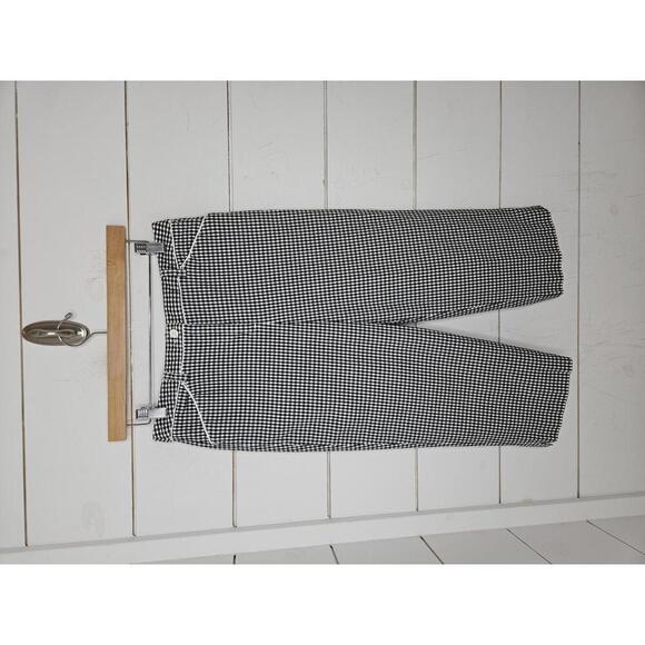 Talbots Size 8 Petite black & white check capri pants - Picture 1 of 5